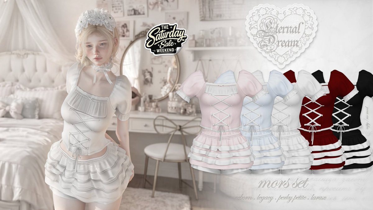 KawaiiFeedSL's tweet photo. Eternal Dream: Mors Set〡The Saturday Sale @ Mainstore〡Taxi: https://t.co/JqxGSCrSrU
#SecondLife #EternalDream #TheSaturdaySale #Mainstore #KawaiiFeed https://t.co/OgAUPPMcA8