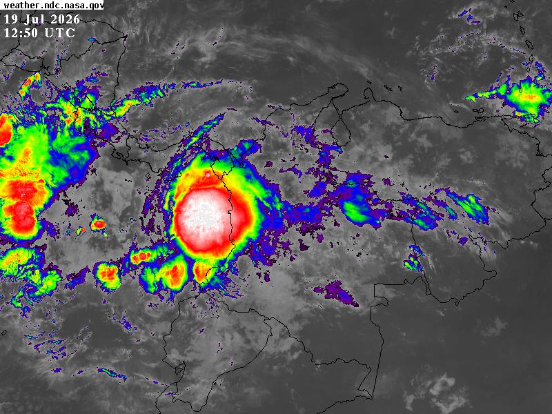 HenriquezMax's tweet photo. Un potente sistema de baja presión se ha formado sobre la costa pacífica colombiana y el mar adyacente. Esta noche entrará hasta Sucre, Córdoba, Bolívar, Antioquia y el Magdalena medio de Santander. Las lluvias más fuertes caen a esta hora en el Chocó y la zona de Buenaventura https://t.co/wCVz5Wm3VB
