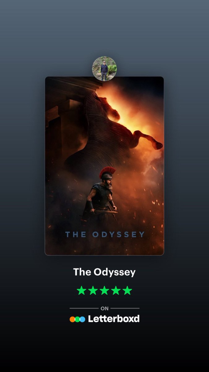 GarrettRyan1958's tweet photo. #TheOdyssey - ⭐️⭐️⭐️⭐️⭐️ (5/5)
Cast: Matt Damon, Tom Holland, and Anne Hathaway
Director: Christopher Nolan
Writer: Christopher Nolan
Full review available on TikTok and Letterboxd!
https://t.co/SScMhY69m5
#UniversalPictures #Syncopy #Letterboxd https://t.co/92cuO1z5I4