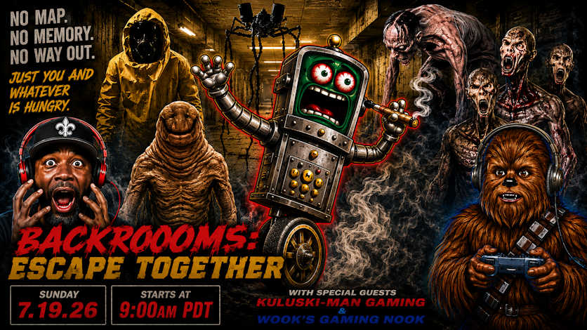 BlazedOutlaw420's tweet photo. SYS_LOG:// #LIVE_NOW
BEB0 joins Wook's Gaming Nook & Kuluski-Man Gaming for Backrooms: Escape Together!
Will this unit survive? Unlikely. 🤖💀
Kick: https://t.co/5AKMI3hA86
Twitch: https://t.co/5ZLaN2z3CJ
YouTube: https://t.co/8E2NqE7sit
Facebook: https://t.co/vbwYx4pMh0 https://t.co/uCpJ9xamaG