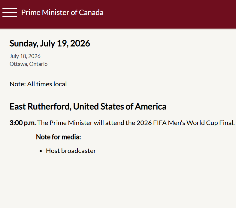 cbcwatcher's tweet photo. Mark Carney didn't get the memo on the Liberals' 'elbows up, boycott America travel' crusade. While his party guilt-tripped Canadians into skipping US vacations (and cratered cross-border traffic), Carney's been jetting down to New York to visit family and is now heading to the FIFA World Cup final today—like it's just another taxpayer-funded jaunt

Worse? The boycott is hammering Canadian businesses too—border duty-free shops seeing sales tank, tourism operators losing the usual flow, and families feeling the pinch from redirected (or cancelled) spending

But sure, keep preaching sacrifice while you live it up south of the border on the taxpayers' dime

Hypocrisy thicker than poutine gravy. Rules for thee, but not for me 🇨🇦🤡 @MarkJCarney