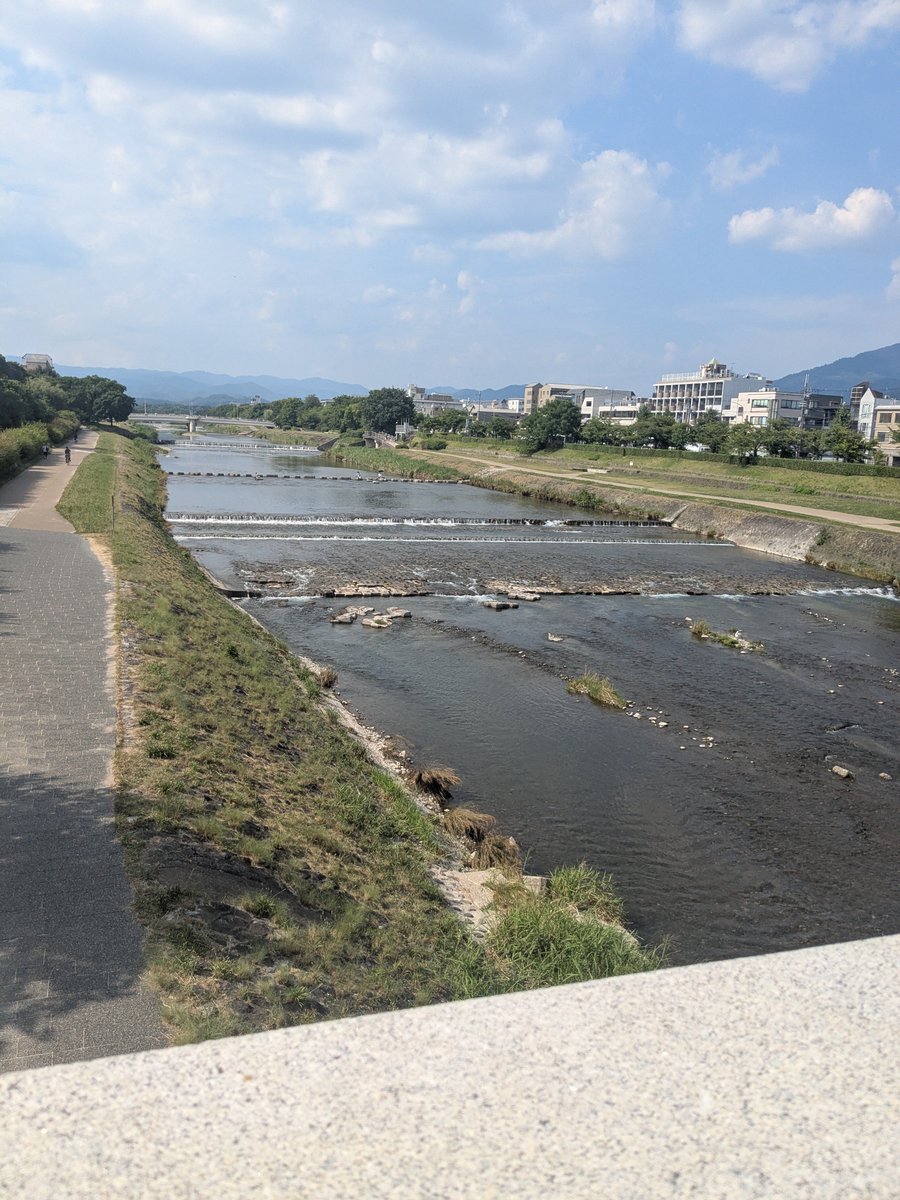 _ameda's tweet photo. 四畳半神話大系聖地巡り②
川と場所シリーズ
初見で聞き取れなかった百万遍のバス停を使ってしみじみした…
高瀬川本当にあさかった……… https://t.co/SLpImwByJb