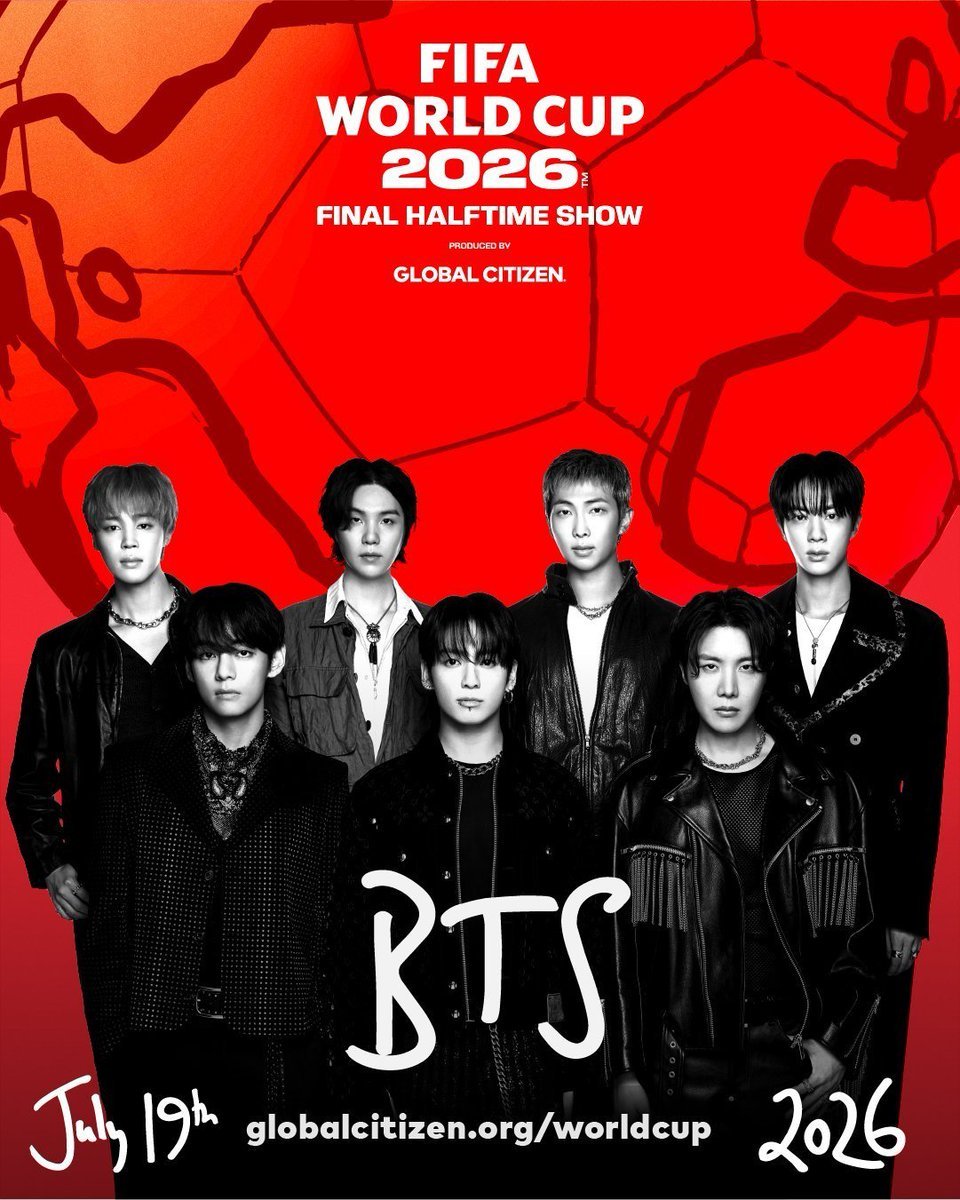ughmane's tweet photo. RT &amp; REPLY!

BTS AT WORLD CUP 2026
#BTSxWORLDCUP2026
#BTSHALFTIMESHOW https://t.co/JiunCKA6O7