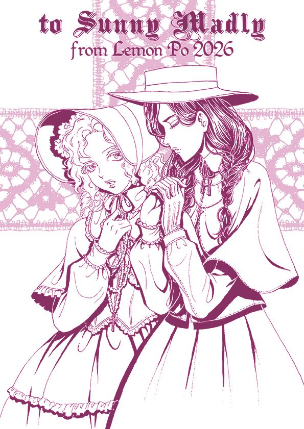 lemonpo's tweet photo. 抱歉今天搞太晚了，今天的新��有點特別，算是罕有地以百合少女作主題，不過與其說是挑選新題才，倒不如說是考古題吧！因為這圖是我的初期短篇［Snowing at first］的復刻圖
#畫畫人 #黑白插畫 #零夢堡 #香港原創 #少女 #香港原創 #美少女 #唯美 #蕾絲 #lemonpo #Yuri #百合 #百合少女 #madsunny https://t.co/uBSQjxjvCu