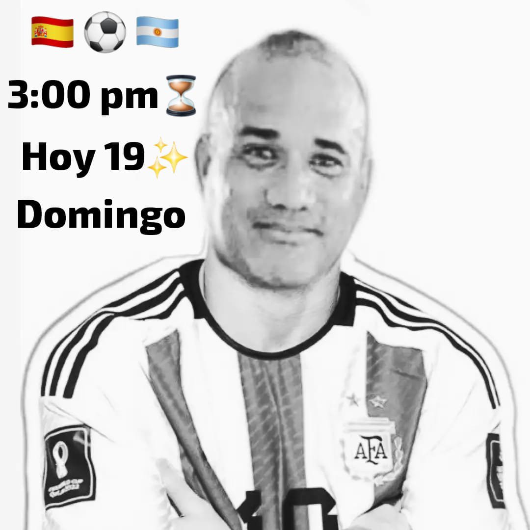 LeonardoLCJ7's tweet photo. https://t.co/663zNlSeOp
Argentina 🇦🇷 Vs. España 🇪🇦
Mundial 🌎✨️🎊Fútbol ⚽️ https://t.co/tePveMjU0Z