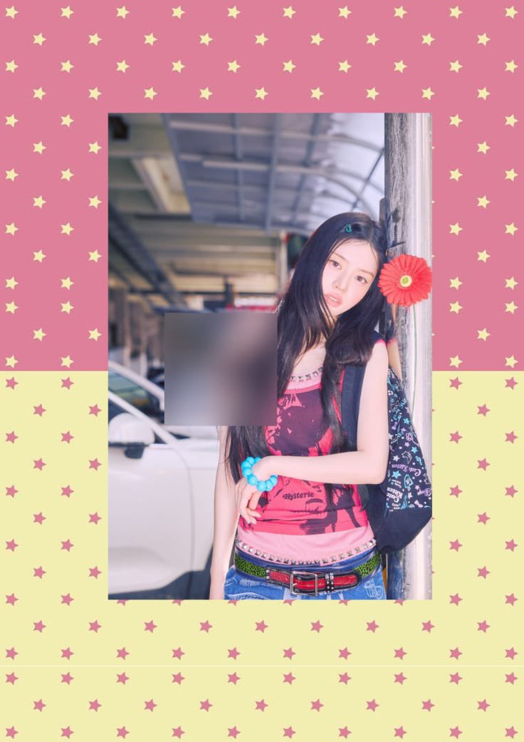 zeoyeonpark's tweet photo. oh, .. “is there anyone i can show around town with?” 🌺❤️ (&amp;.) while leaning against the wall, there was a red flower growing near my head. neeways, my style is y2k japan 2000’s core, i got this style as a pretty teenage girl in this japan comeback! ୭ৎ https://t.co/7mex0AdnZI