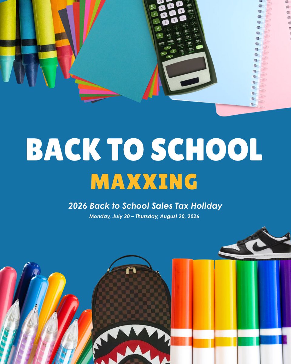 browardschools's tweet photo. Florida’s Back to School Sales Tax Holiday begins July 20. Save on qualifying school supplies, clothing, shoes, backpacks and computers through Aug. 20.

🔗 Qualifying items: https://t.co/cxn3AedZ7C https://t.co/QW6bKMfl0h