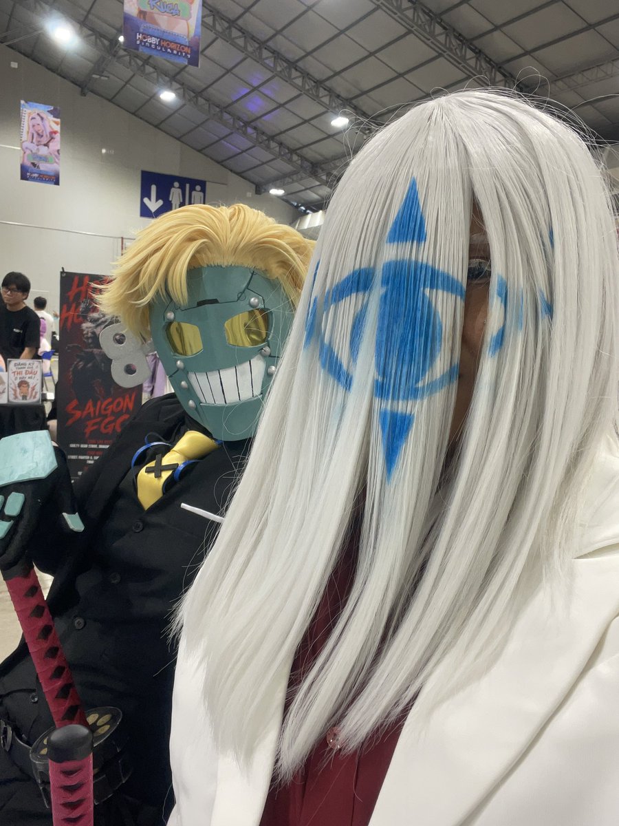 itskOhara666's tweet photo. Hobby Horizon today!
@dANNIHILATION7 as Robo-Ky🤖
Me as Venom🎱
#ggstv #guiltygearstrive #guiltygearcosplay https://t.co/6scYt49OUN