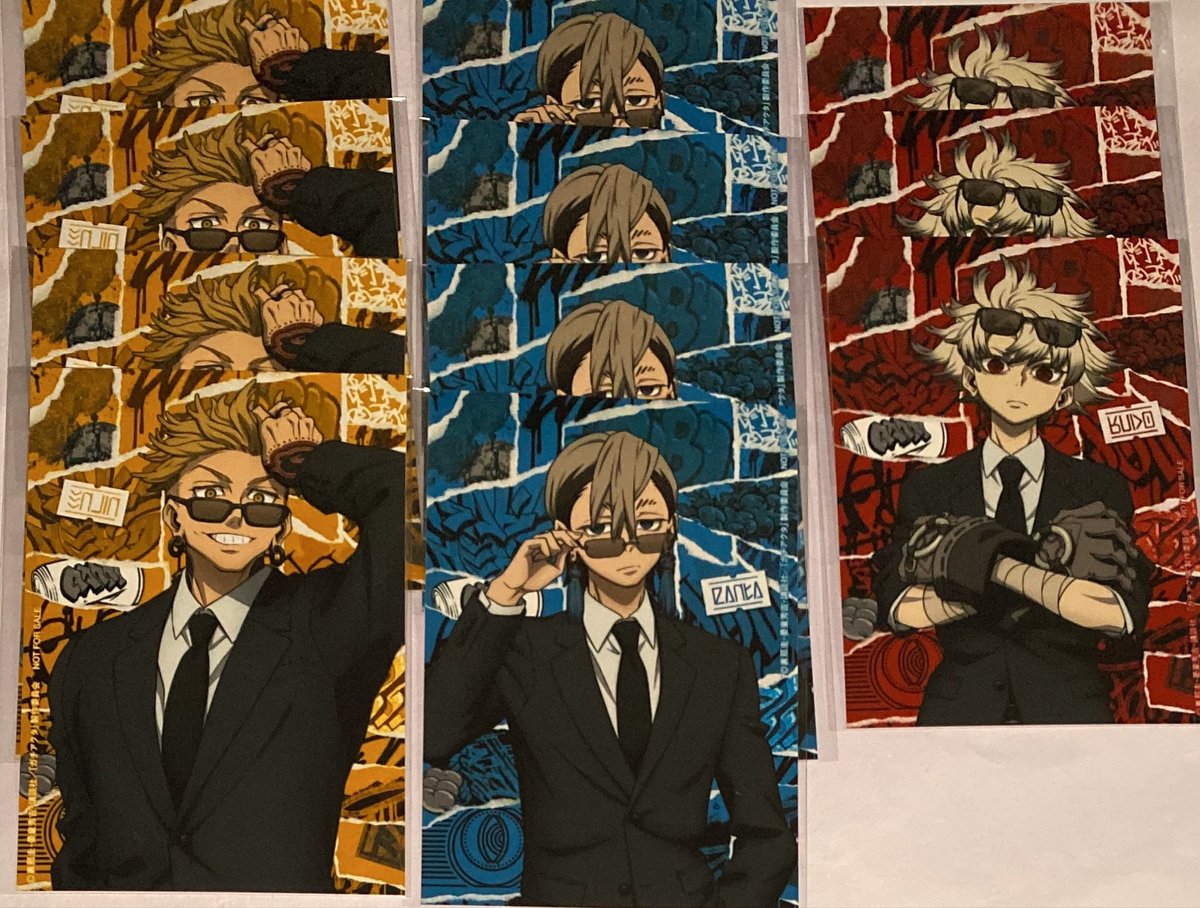 yy_isp's tweet photo. 【交換】ガチアクタ　黒スーツ　カドスト　特典　ブロマイド
譲）エンジン ザンカ ルド

求）同異種リヨウ

同種との交換の場合、エンジン、ザンカは2:1での交換希望になります。
ルドは1:1で交換可能 https://t.co/aTZ1AHv7BW