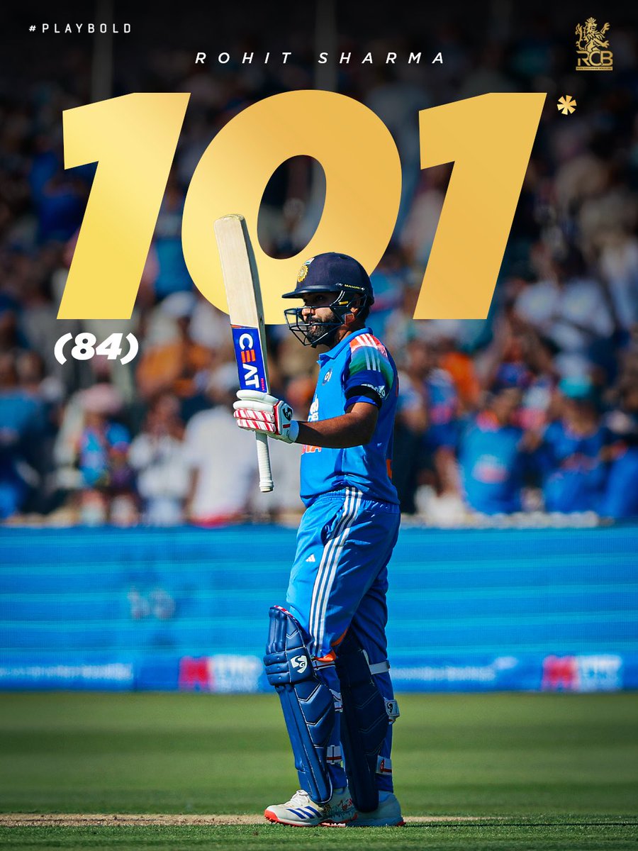 RCBTweets's tweet photo. Lord’s called. Rohit answered. 📞👑

3️⃣4️⃣th ODI century and the first Indian to reach three figures in an ODI at the Home of Cricket. 😮‍💨🏏

#PlayBold #ನಮ್ಮRCB https://t.co/tqfoFCKzaW