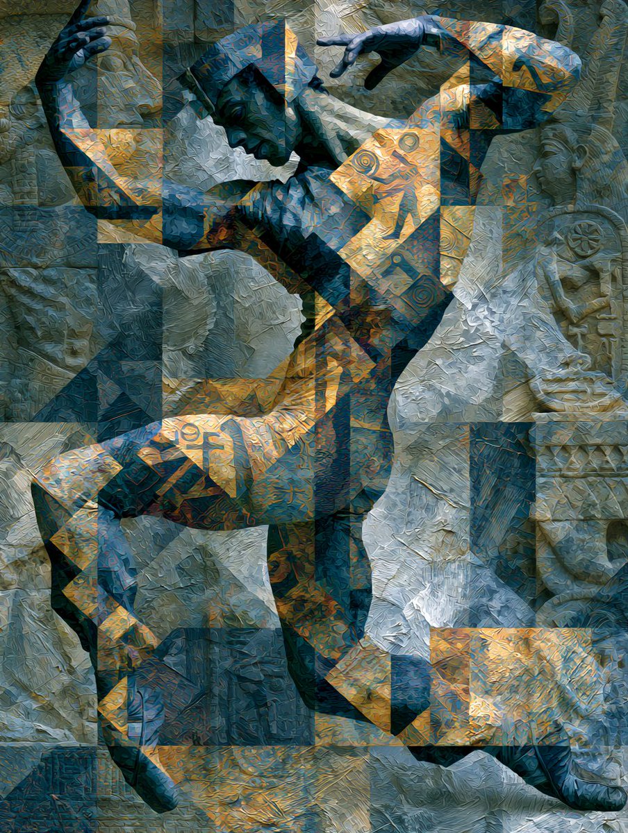 morozilka65's tweet photo. Egyptian hieroglyphs and #cubism. #midjourney https://t.co/GNIW79MP6S