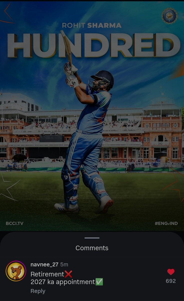 Samairaaa26's tweet photo. That comment says it all...
#RohitSharma #Hitman https://t.co/62elRjq28x