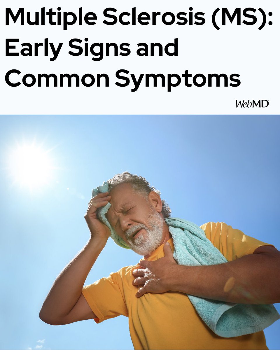 WebMD's tweet photo. MS can make you more sensitive to heat. Symptoms like blurred vision, tiredness, and muscle weakness may get worse when it’s hot outside or you have a fever. Once you rest and cool down, these symptoms should go away. https://t.co/D8JpzgO6YB https://t.co/6fMnrGd2oC