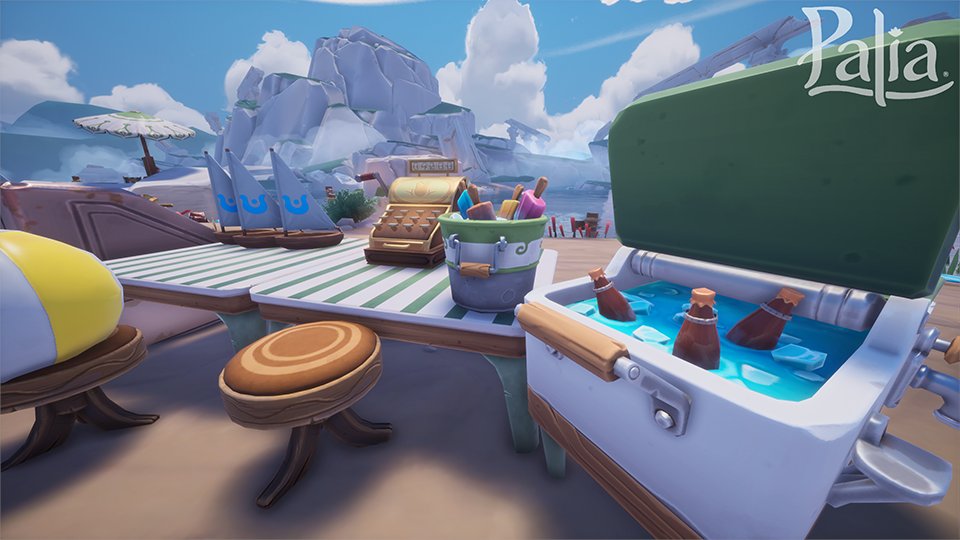 playPalia's tweet photo. The tide is out but the Summer Pop-Up store is IN! 🌊

Nai’o is holding down the new Beach Booth. Gather Crabshells, Sea Glass, and Iridescent Scales around Kilima to trade for surfboards, sandcastles, and more! 🕶️🌊

#Palia #PlayPalia https://t.co/OSIolxr39D