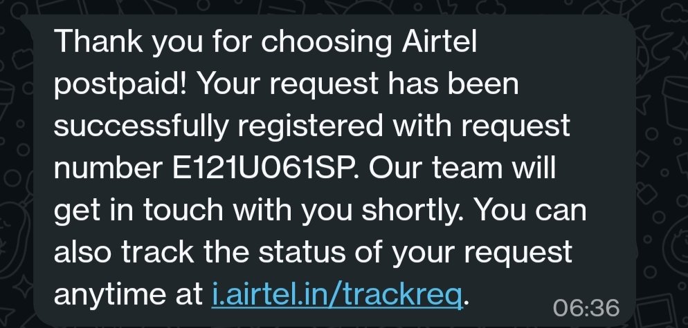 mallikarjun2233's tweet photo. @airtelindia I want to add Non airtel prepaid sim to postpaid family add on in add option, In App it will directly detected and displayed switch to postpaid  and free sim home delivery and kyc, taken live map location. Received request no and tracking But no response ?
Please solve my issue https://t.co/W5Z5DhpGUG