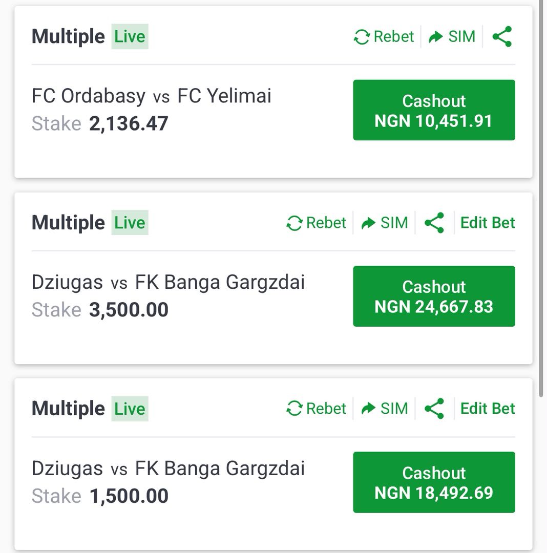 soccerpunterr's tweet photo. Partial Cashout Taken 

Sporty Bet 👀 https://t.co/fsIkYnuZyX