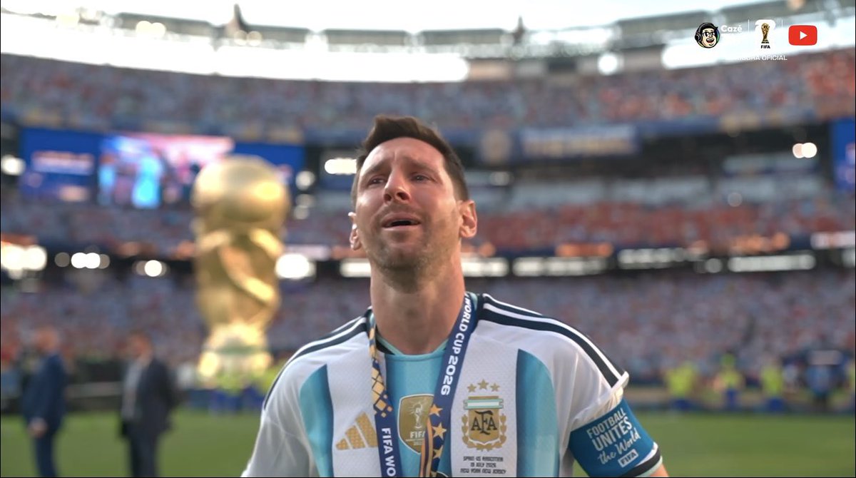 futebol_info's tweet photo. Lionel Messi CHORANDO MUITO!

📸 Reprodução/CazéTV https://t.co/JZftx7N6TR