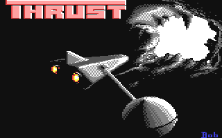 MuseumCommodore's tweet photo. Thrust on the C64 — one of the most addictive physics games ever. You can’t change my mind. https://t.co/MWfLaJaQr6