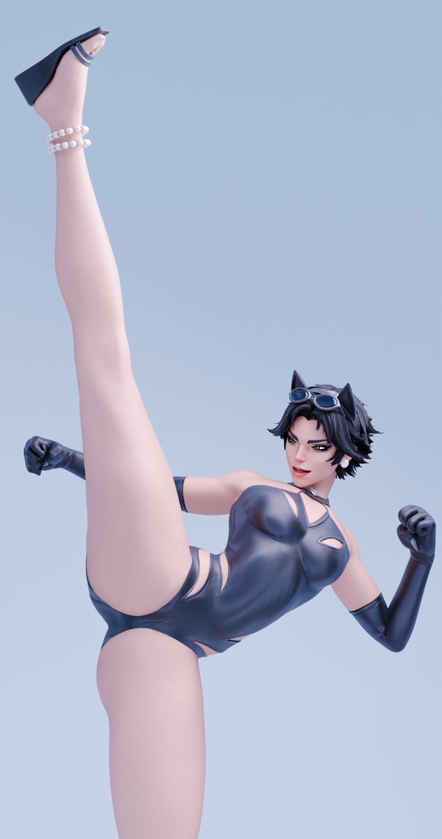 Lahrks3D's tweet photo. coastal catwoman in fight https://t.co/GxD6766TL9