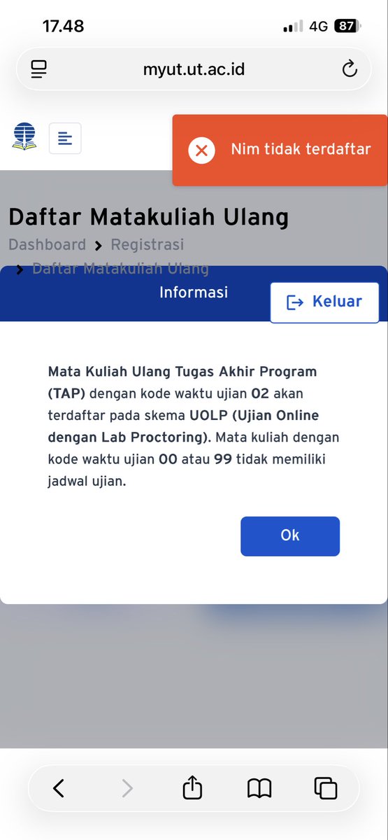 99lacier's tweet photo. @mpilgf @utfess aku kenapa gabisa registrasi UKT ya kakk? https://t.co/ZMDuHeJwby