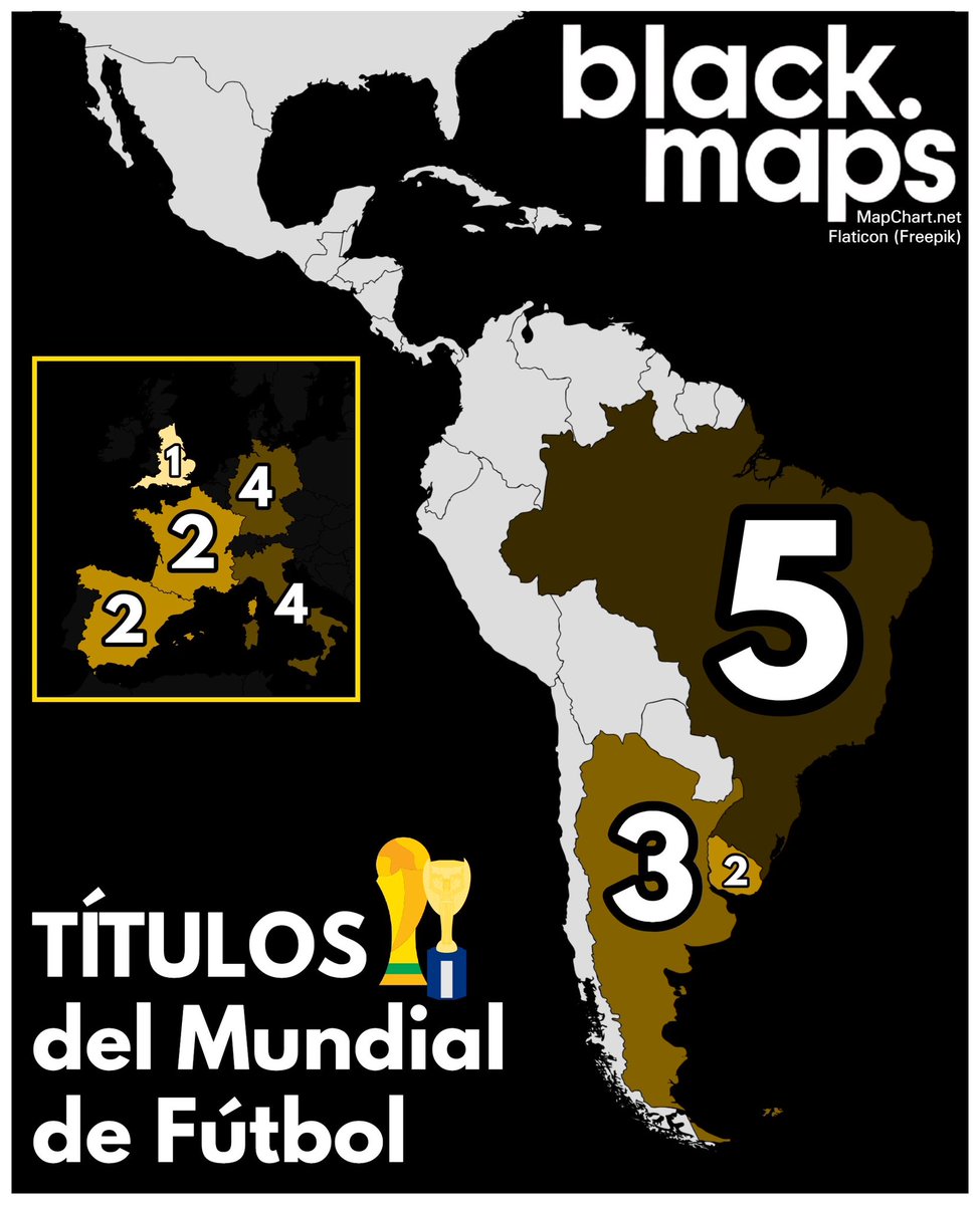 maps_black's tweet photo. Títulos del Mundial de Fútbol ⚽️ https://t.co/pzfPPXQB24