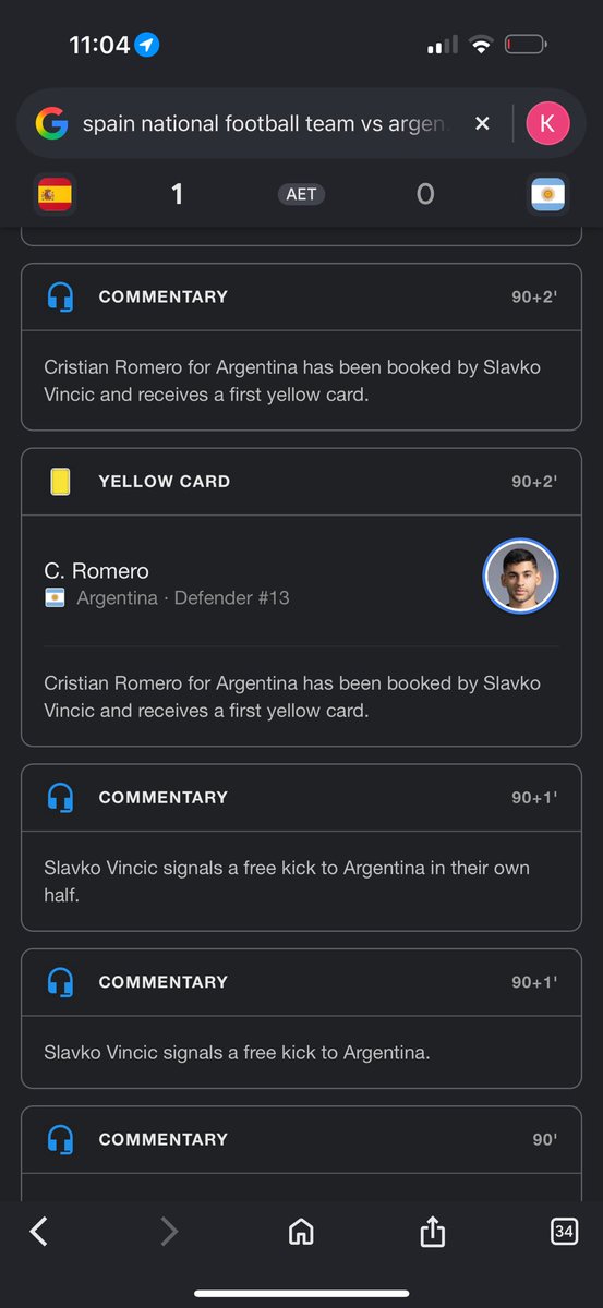 vxnomrr's tweet photo. @bet365 how does this not count I had Cristian Romero to be booked and he did get booked and it hasn’t come through https://t.co/ClQUwAHc00