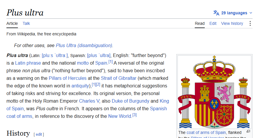 RabbiDong_Devs's tweet photo. Spains official motto is "Plus Ultra" which means further beyond

https://t.co/J9nfuM4kVn https://t.co/TxxRPWCahV