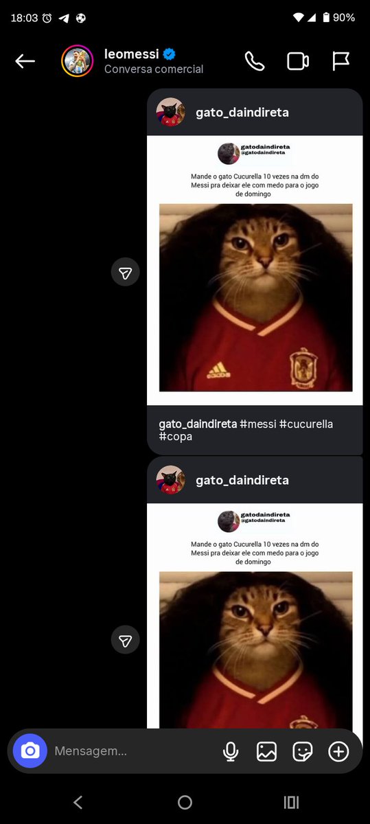 YeLimn_'s tweet photo. Deu certo porra a mandinga que mandei ontem pro Messi #ESPxARG #messi #cucurella @cucurella3 https://t.co/c5SXjHst4M