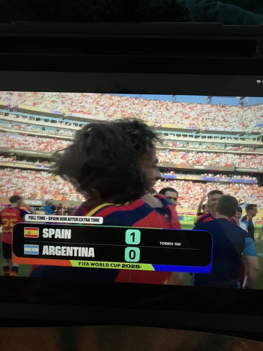 GezerimGD's tweet photo. gg spain, well deserved win. Argentina couldn’t put forth their best but congratulations nonetheless. https://t.co/SIoGL67wZA