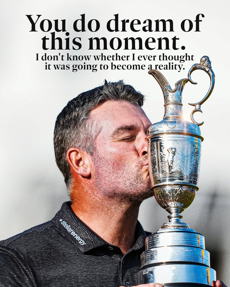 PGATour's tweet photo. New Zealand's Ryan Fox didn't turn pro until age 25. His dad was a rugby star and his grandpa was a cricket star. He didn't grow up intending to play professional golf. 

"Rugby and cricket were my main two sports," Fox once said. "I didn't start competitive golf until after I left school when I was 18 ... I certainly was a 2 or 3 handicap that struggled to break 80 other than at my home club." 

But once Fox directed his full attention to the game, he began to realize how good he could be.

This good? Maybe not. But he's now the Champion Golfer of the Year 🏆

Dreams can evolve, and those dreams can be achieved.

@TheOpen