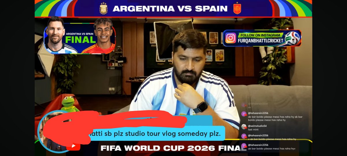 trymybest1245's tweet photo. I never see panoti person than furqan Bhai (sorry) I mean which team he support team start to lose every game like after he support Pakistan team from that day Pakistan cricket never returned 

#ESPvsARG https://t.co/OPBRR8hh00
