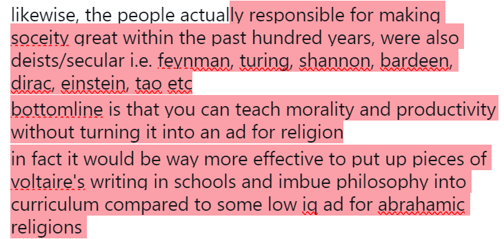 OGmerridew's tweet photo. @TheLaurenChen the foundations of western civilization were built on enlightenment goats like voltaire and rousseau, who were deists, and then in the founding of america, they were also overwhelmingly deists or unitarian (jefferson, adams, madison, ben franklin, etc) https://t.co/h8JC3roUQy