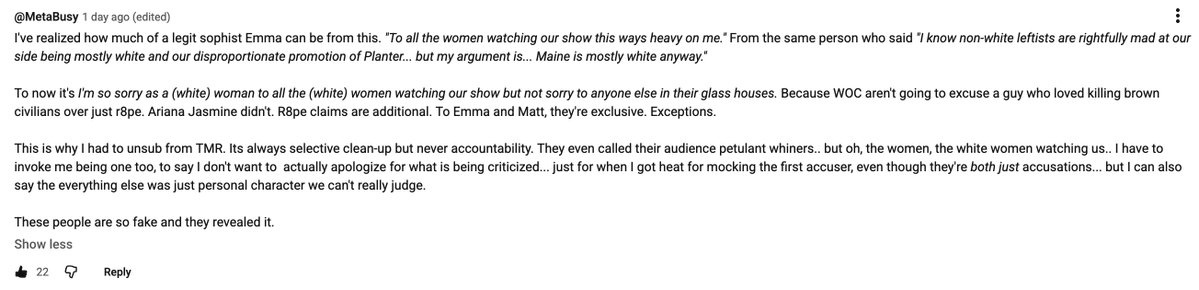 ShadyVance's tweet photo. White leftists like Emma Vigeland got EXPOSED.

Matt Lech routinely white knights WHITE women like Hawk Tuah girl when they grift, claiming they're working class victims of capitalism. No such grace for POC.

They use "working class" as a dog whistle for white identity politics. https://t.co/7xi2QpmgBd