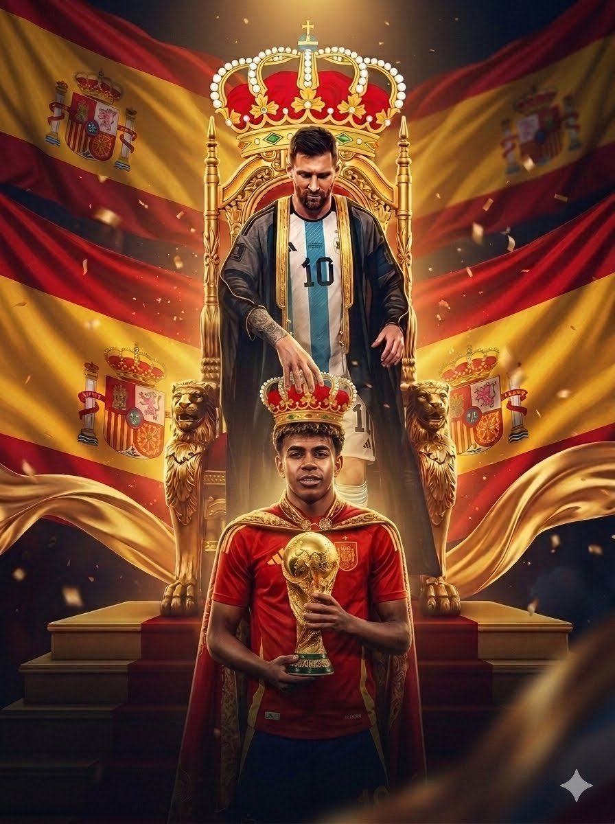 mhalshaikh's tweet photo. في ليلة الوداع.. 
التتويج من المعلم الكبير ميسي للتلميذ النجيب لامين.. وتتواصل الحكاية 🐐 https://t.co/lbNhsKpdWb