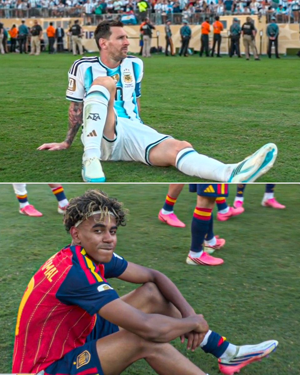 VictorUmonto's tweet photo. Yamal has successfully retired Messi and Ronaldo from  World cup.

Probably the last time those names and faces would ever play in the FIFA World Cup Tournament. https://t.co/NCWEMst6AY