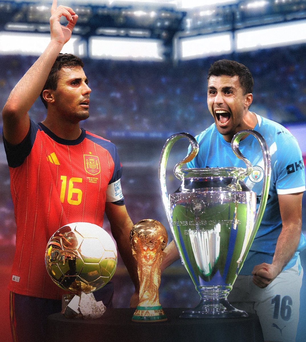 pundit_jay's tweet photo. RODRI - best midfielder in the world. Best midfielder at the World Cup. Dominated for his country the same way he dominates for City

Bringing WC glory back to MCR. Congrats to him. BIG DAWG! https://t.co/y73bZLVba5