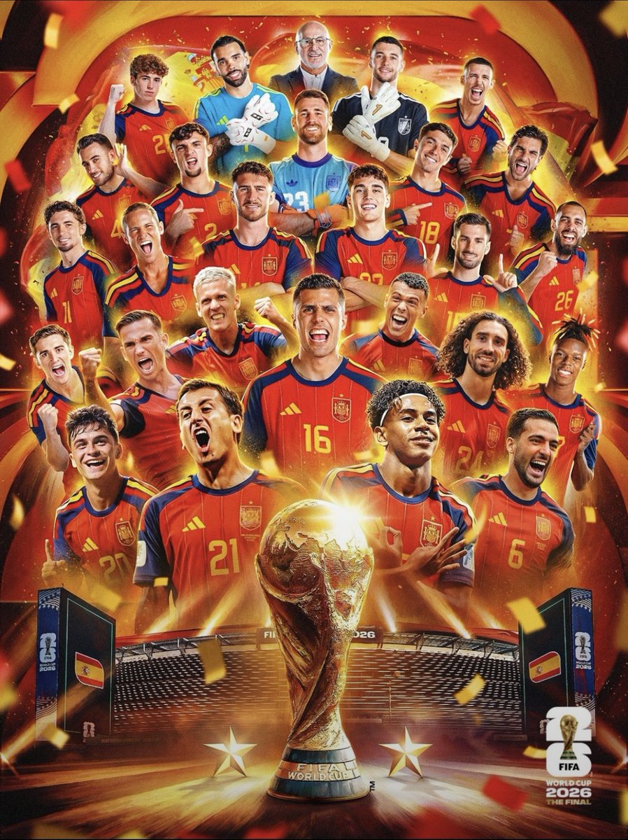 Fareed_herrera's tweet photo. World Cup 2026 | AET: FULL-TIME in NEW JERSEY 

Spain 🇪🇸 1-0 🇦🇷 Argentina
[Ferran Torres 106’]

✅ The Red One ‘La Roja’ wins the 2026 FIFA World Cup.

❌ The White &amp; Sky Blue ‘La Albiceleste become the runners up. 

#ESPARG #Fıfaworldcup2026 #thefareedreport https://t.co/PhYWxIvOQX