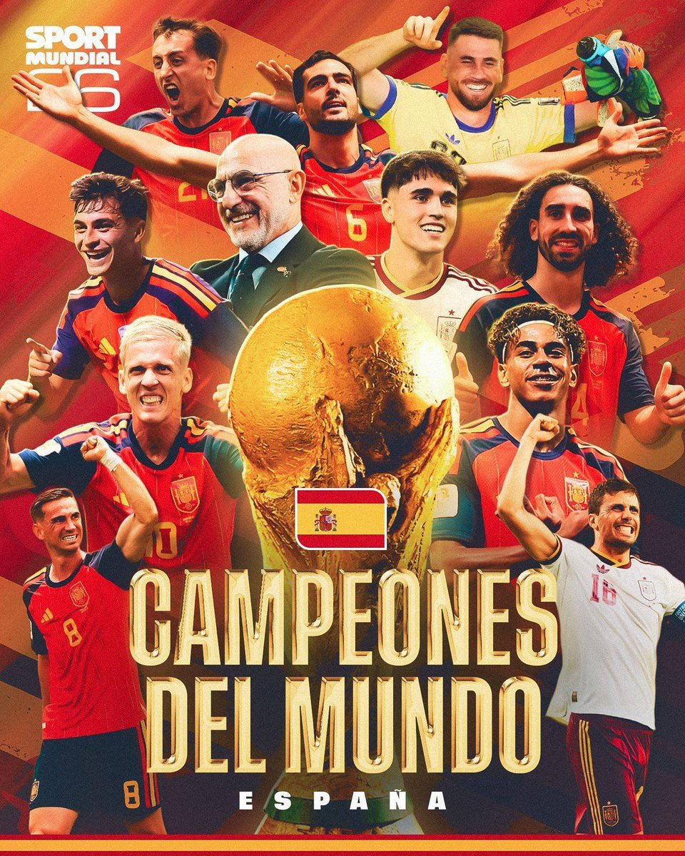 Badboyz4488's tweet photo. 🚨🚨 SPAIN ARE WORLD CHAMPIONS FOR THE SECOND TIME! ⭐️⭐️🇪🇸 https://t.co/MFgAwQeT8s