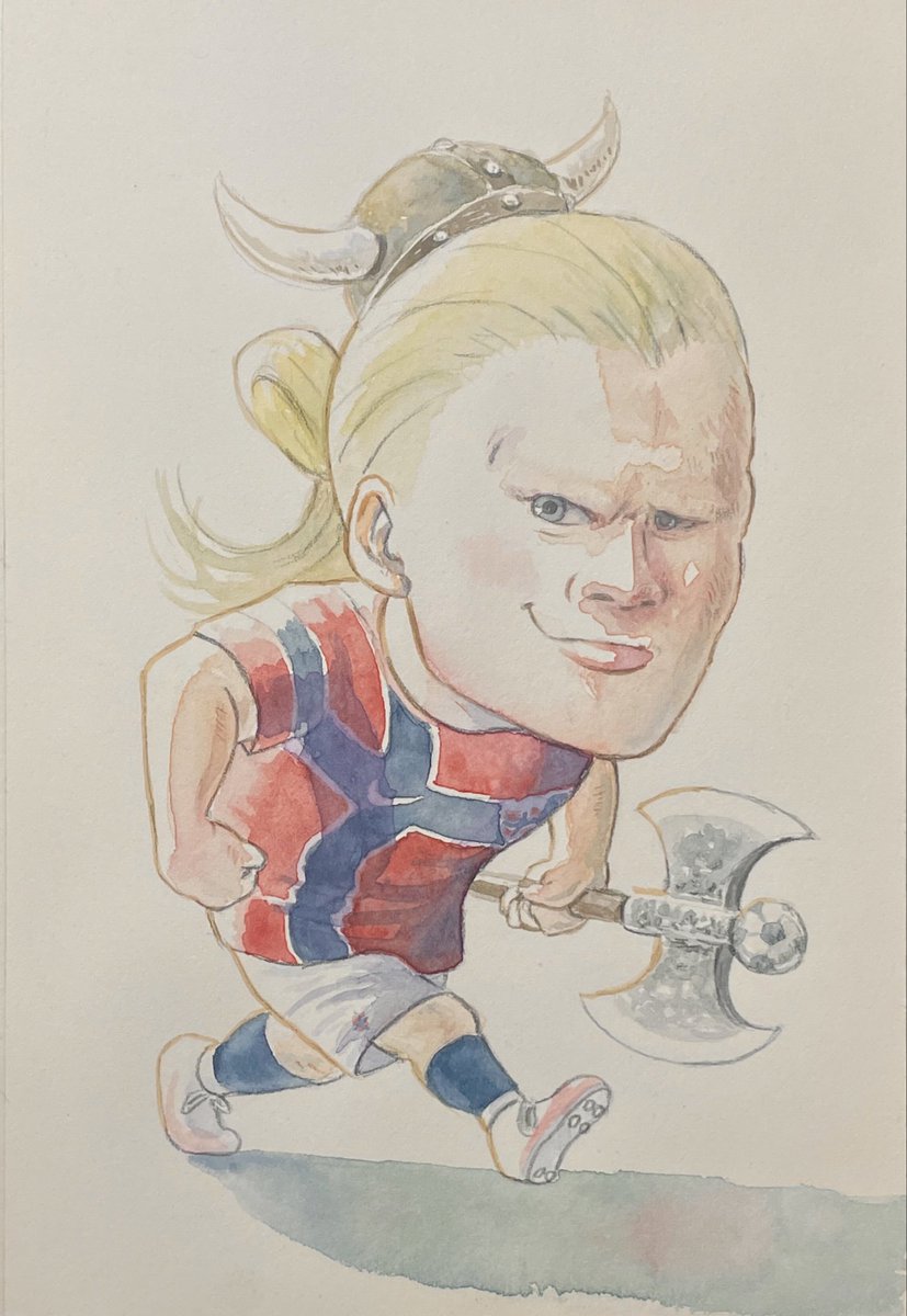 PainterHideki's tweet photo. W杯終わりましたねぇ🏆
名前は知ってたけどプレーを観たのは初めてだったけどなんとまぁ、、凄いですね🇳🇴
間違ってサンフレッチェに来ないかな？
母ももっと観たかったと言っとります🤣
#また4年後 https://t.co/Yu6GCTHOmO