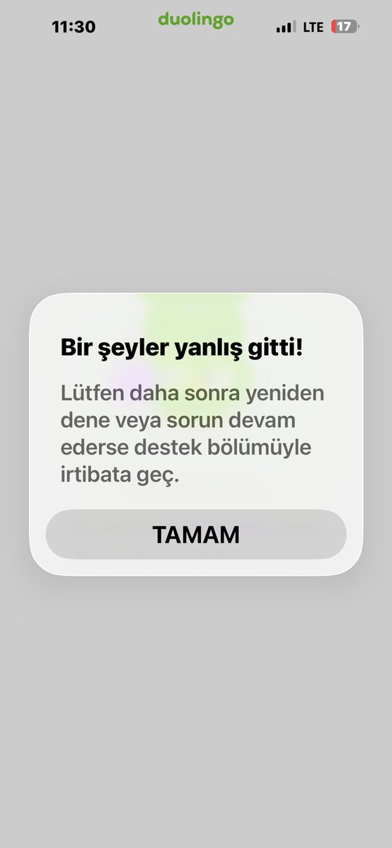 KaptanogluNilay's tweet photo. @duolingo My Duolingo course is giving an error; I haven't been able to start the challenge to increase my course score for 48 hours. I kindly request that you fix this error. Thank you. https://t.co/FtpoKbHPuB
