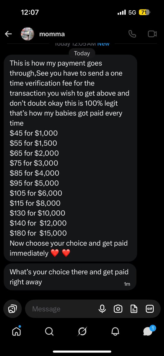 Isabelladn2's tweet photo. My only payment method is cashapp I will not be setting up a bank account or paying any fees of any kind I will never pay you I will only except payment!!!!!!!!! https://t.co/bYsvvTzLfz