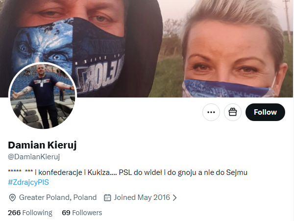 HubnerrMax's tweet photo. Oto Damian Kieruj na X - ośmiogwiazdkowiec silnych razem.

To on od marca nawołuje do "rozstrzelania" Prezydenta Karola Nawrockiego.

Halo @PolskaPolicja @MKierwinski czemu od marca nie wbiliście się mu na chatę?

Zbyt ważny zasób dla Tuska i Giertycha? https://t.co/Ry3SCvtcJr
