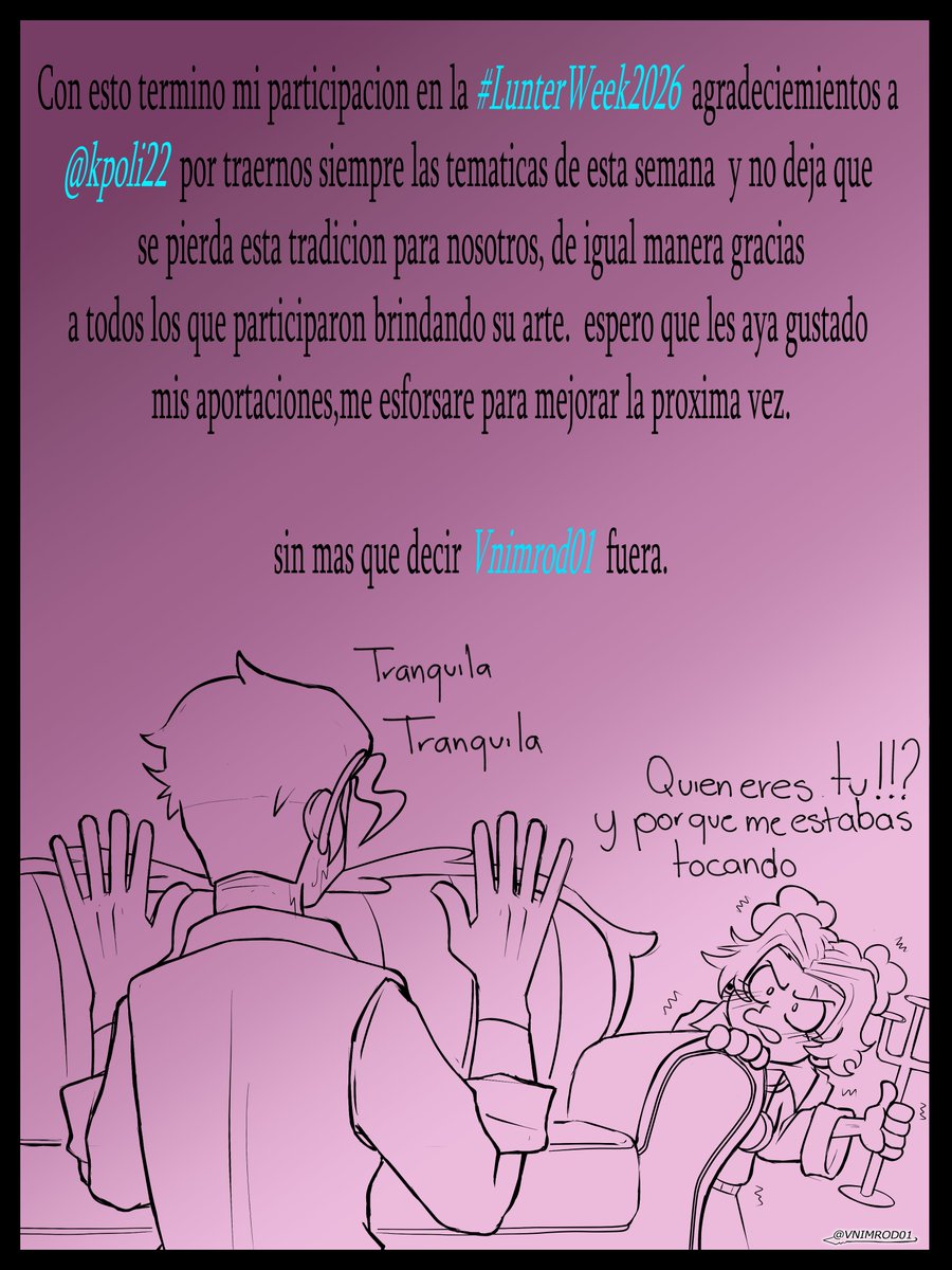 Vnimrod1's tweet photo. "Dia 7 Amnesia"
"Lo primero que vio Luz al despertar fue a un desconocido pero atractivo muchacho acariciando su mejilla de una manera tan suave que ella solo pudo reaccionar de una sola forma"
#Lunterweek2026 #lunter #luzxhunter #huntceda #goldenlight https://t.co/v7VRPWCm1W