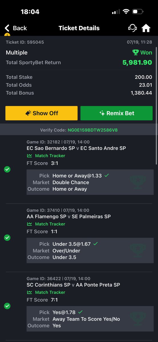 xyz_tipstar's tweet photo. BOOOOOOOM🤑🤑

23 Odds https://t.co/p9ehNkqePz