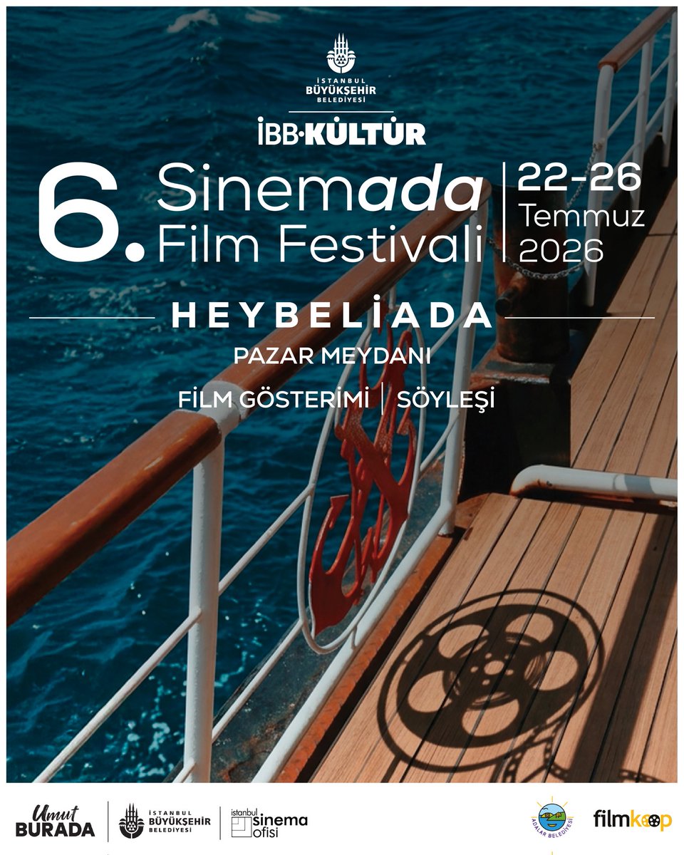 ibb_kultur's tweet photo. Heybeliada'da sinema dolu iki akşam sizi bekliyor! 🎥 

6.⁠ ⁠SinemAda Film Festivali kapsamında, 25–26 Temmuz tarihlerinde Heybeliada Pazar Meydanı sinemaseverleri ağırlıyor. 

25 Temmuz akşamı Barış Duruçal ve Bünyamin Bayansal'ın konuk olacağı "Film Başlamadan" söyleşisinin ardından "Tavşan İmparatorluğu", 26 Temmuz'da ise Özkan Çelik ve Cem Zeynel Kılıç'ın katılımıyla gerçekleşecek söyleşinin ardından "Perde" filmi izleyiciyle buluşuyor!

🎟️ Ücretsiz biletler yarın saat 16.00’da İstanbul Senin uygulamasında yayında olacak. Takipte kalın!
#ibb #ibbkültür