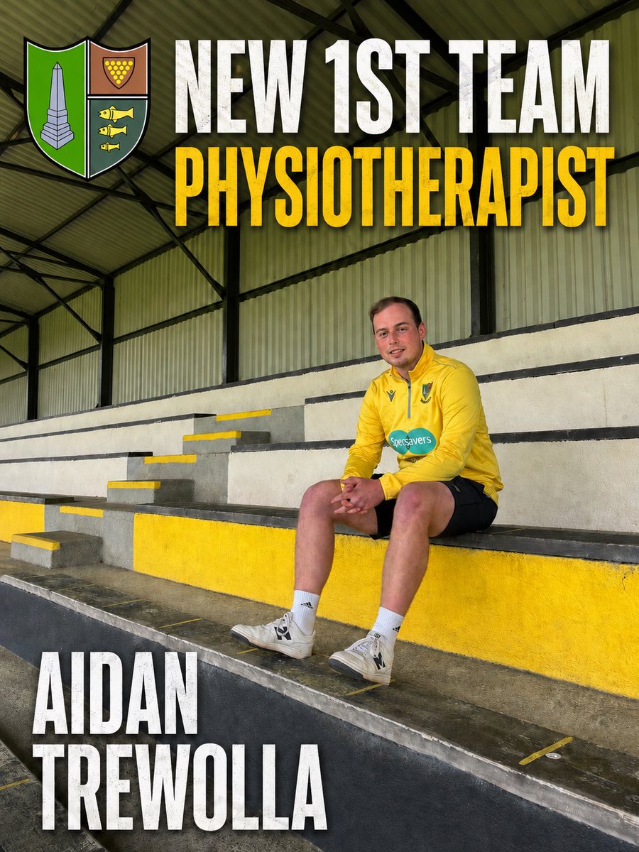 FCBodminTown's tweet photo. Club announcement 📣 New Physio

Bodmin Town have gained the services of Aidan Trewolla to become our Physiotherapist for the upcoming season.

Welcome to the club Aidan an important addition to the squad 🖤💛 https://t.co/d5U1vCWJPn