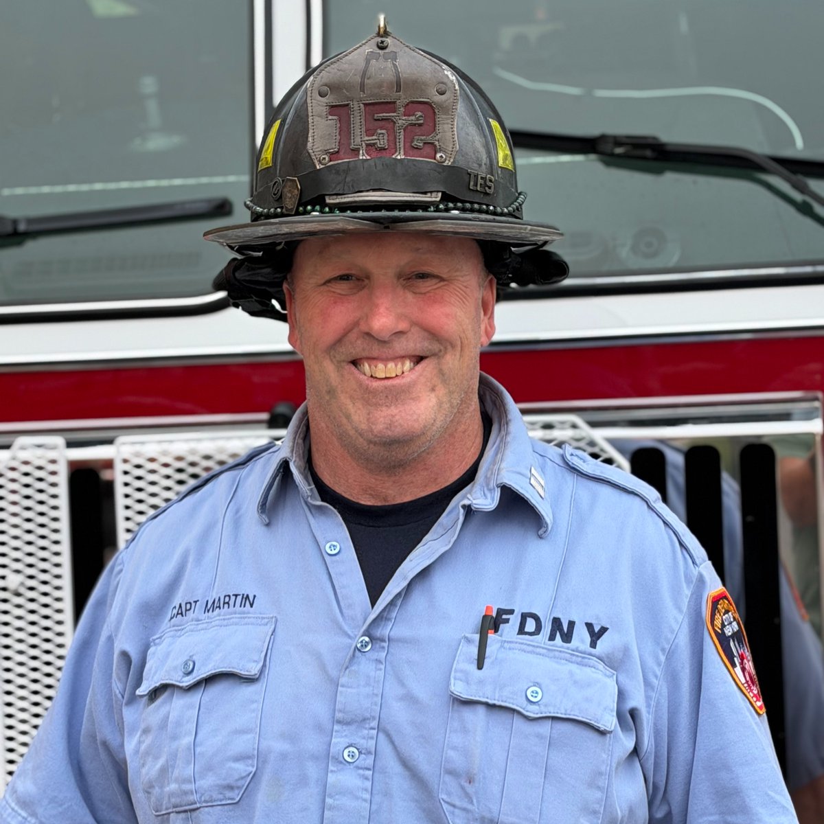 FDNY's tweet photo. After more than 33 years of service with the FDNY, Captain Edward Martin, of Ladder 152, worked his final tour on Saturday and now heads into a well-earned retirement.

Capt. Martin was appointed on Oct. 25, 1992, and was assigned to Ladder 110 in Brooklyn. He was promoted to Lieutenant in 2004 and then to Captain in 2021. He was cited for bravery in 1996 for rescuing a woman from a fire in a multiple-dwelling and also responded to New Orleans in 2005 to assist in the rescue and recovery efforts in the aftermath of Hurricane Katrina.

"Once I got to Ladder 110 as a proby, I was hooked to the greatest job in the world," Capt. Martin said. "The work that we get to do and the people you get to work with is second to none. Not too many people get to wake up in the morning and can't wait to get to work. It was a privilege to have this job, and I will be forever grateful for having it."

The Department thanks Capt. Martin for his more than three decades of service to New York City. Enjoy retirement!