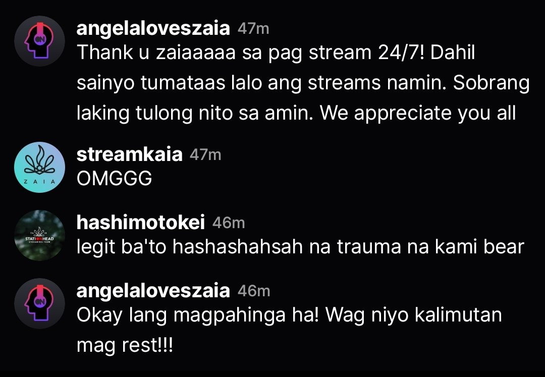 zaiastationhead's tweet photo. Look who stopped by and streamed with us across our four Stationhead stations! 👀

Thank you, @angelahermoso__  , for taking the time to visit and show your love and support. It truly means so much to us! 🤍

Let's continue streaming hulog and all of KAIA's songs together. Be sure to support all our Stationhead hosts and stations! Thank you, Zaia 💛🎧

PARA SA KAIA 
#kaia #hulogbykaia