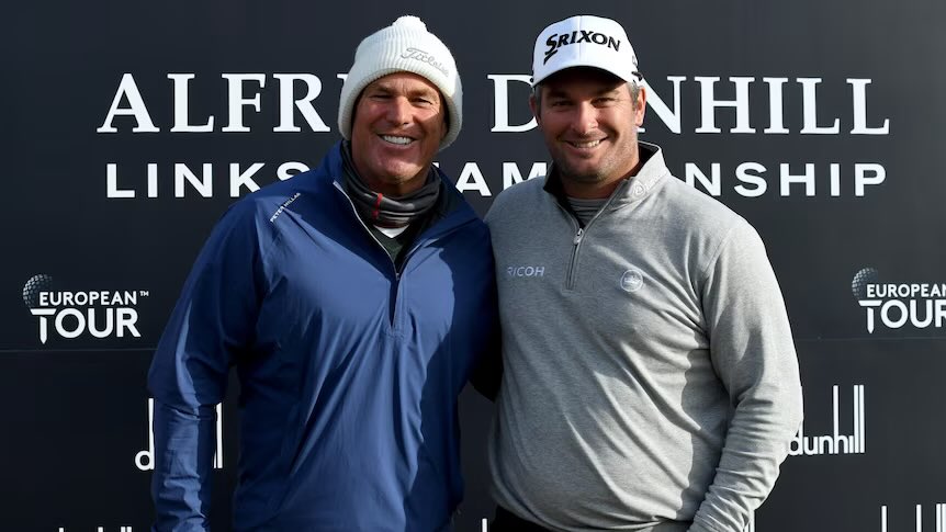 dannicholl's tweet photo. The last @dunhilllinks the last Shane Warne played was with @ryanfoxgolfer; they finished second after Warne played a blinder. A year later Fox won the professional tournament, and dedicated the win to Warney. Superb golfer, even better person, and a most fitting Open champion. https://t.co/SISkmbCnH6
