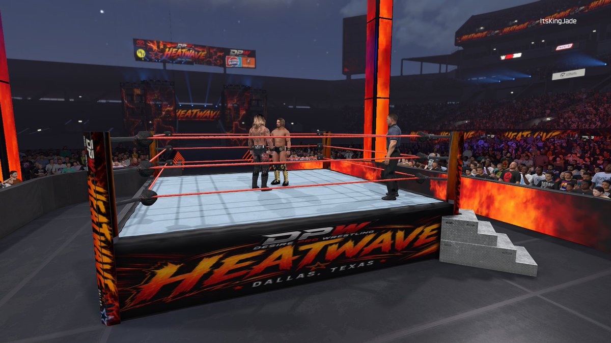 WeAreDesirePro's tweet photo. The next live streaming of Desire Professional Wrestling is coming soon.
Heatwave comes soon live in Dallas Texas at The World Famous Toyota Stadium! 
The preshow consisting of @HeelJaden (Jaden Shadow) vs @CaseyVarvatos 
In a Lone Star Lastman Standing match.
#JoinTheFed https://t.co/CR4rTdF9At